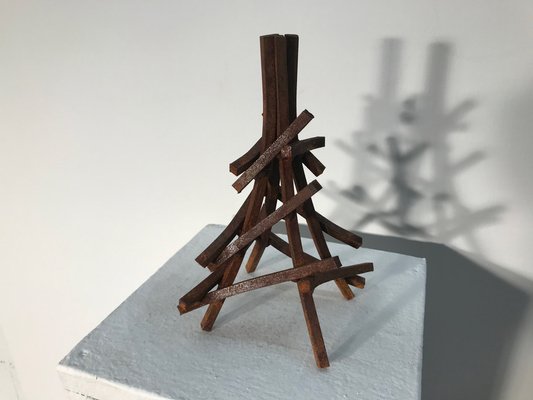 Tour Eiffel Figure in Stone & Corten Steel from Ariel Elizondo Lizarraga-QNR-1787076