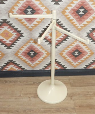 Towel Rack or Valet Stand in White Plastic on Tulip Foot, 1970s-AFE-1259709