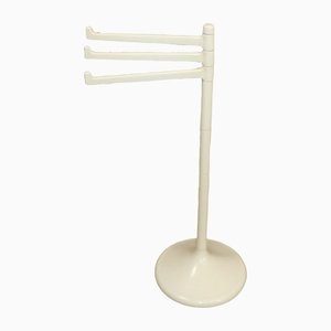 Towel Rack or Valet Stand in White Plastic on Tulip Foot, 1970s-AFE-1259709