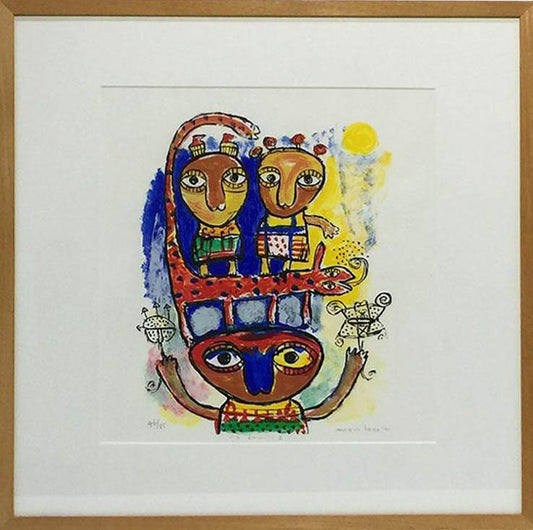 Toyin Loye, My Family I, 2001, Silkscreen, Framed