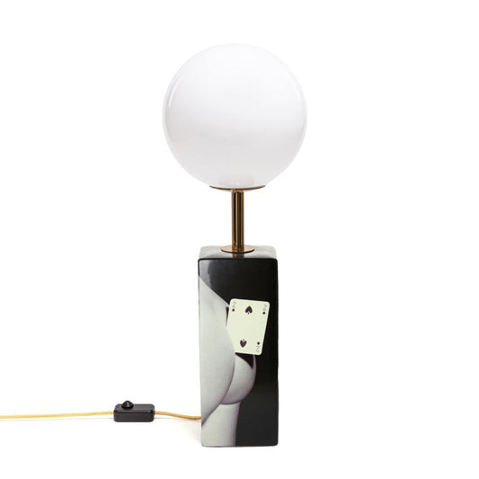 LED Dimmable Indoor Table Lamp Two of Spades by Seletti