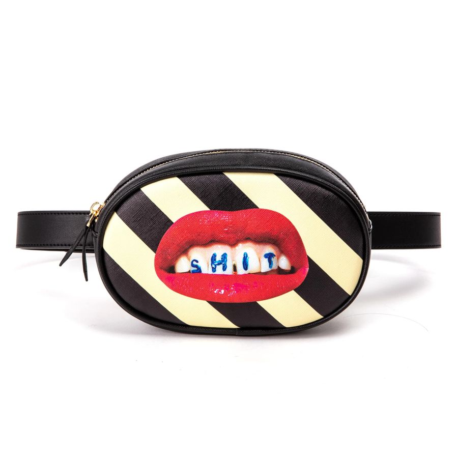 Waist Bag Shit Striped by Seletti