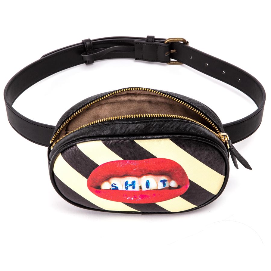 Waist Bag Shit Striped by Seletti