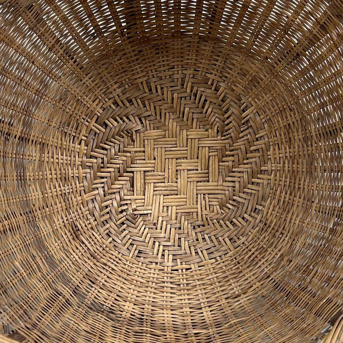 Traditional Bamboo Harvest Basket, Japan, 1940s