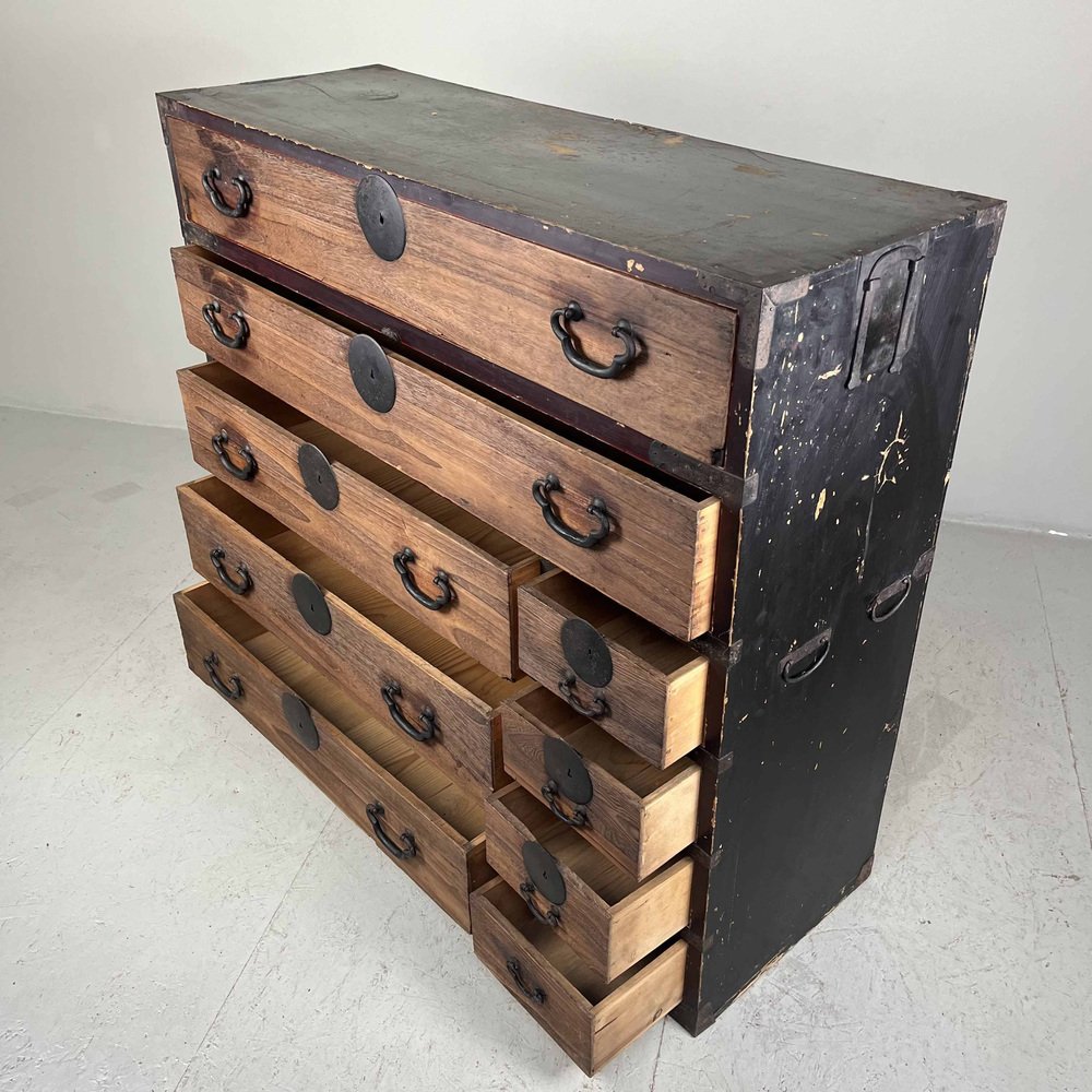 Traditional Japanese Kimono Chest of Drawers, 1890s