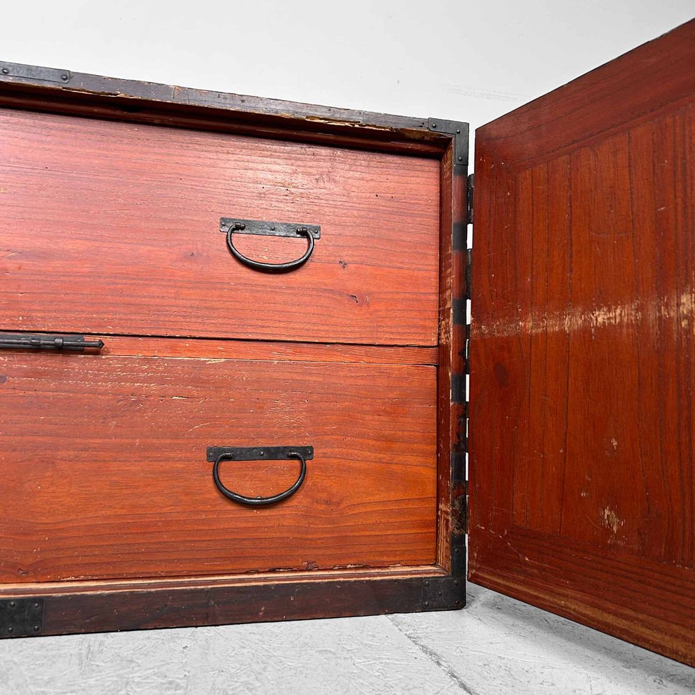 Traditional Japanese Tansu Meiji Cabinet, 1890s