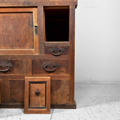 Traditional Japanese Tansu Storage Cabinet, 1920s, Set of 2-DWL-1807073