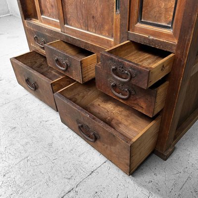 Traditional Japanese Tansu Storage Cabinet, 1920s, Set of 2-DWL-1807073