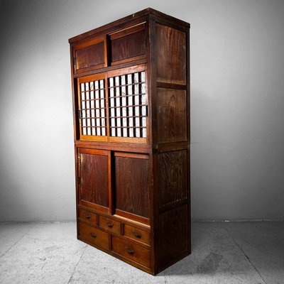 Traditional Japanese Tansu Storage Cabinet, 1920s, Set of 2-DWL-1807096