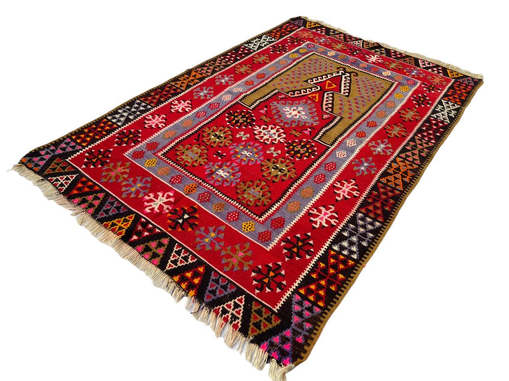 Traditional Turkish Kilim Rug, 1960