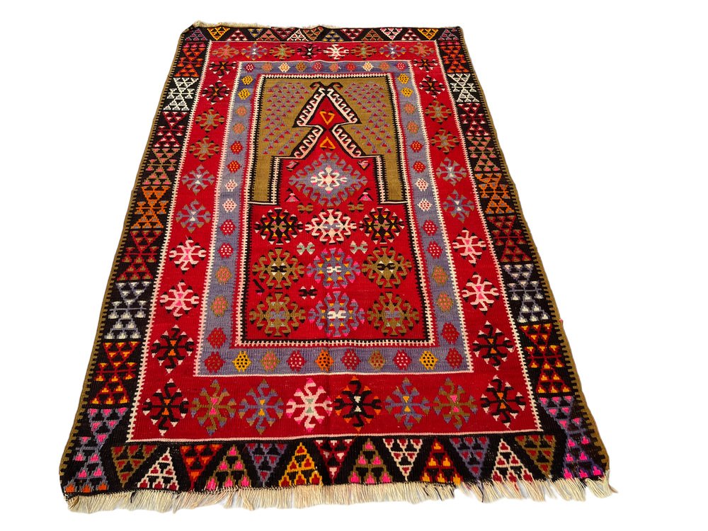 Traditional Turkish Kilim Rug, 1960