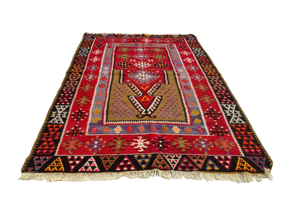 Traditional Turkish Kilim Rug, 1960