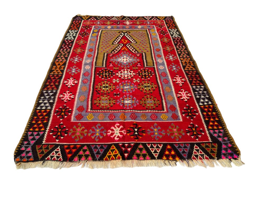 Traditional Turkish Kilim Rug, 1960