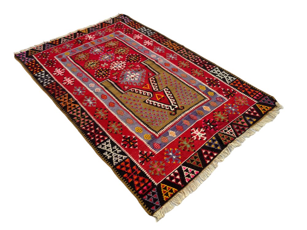 Traditional Turkish Kilim Rug, 1960