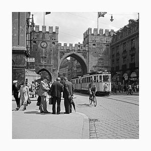 Tram at Karlstor Gate Inner City Munich, Germany, 1937-DYV-988726