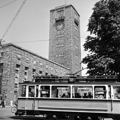 Tram Line No. 2 at Main Station, Stuttgart Germany, 1935-DYV-988155