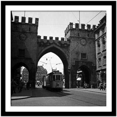 Tram Line No 24 to Rammersdorf at Karlstor, Munich Germany, 1937-DYV-988713