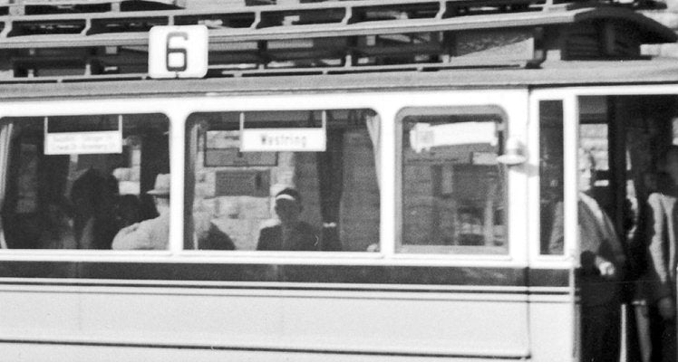 Tram Line No. 6 in Front of Main Station, Stuttgart Germany, 1935-DYV-988162