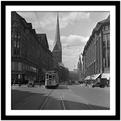 Tram to Wandsbek Over Mönckebergstraße Hamburg, Germany 1938, Printed 2021-DYV-992039