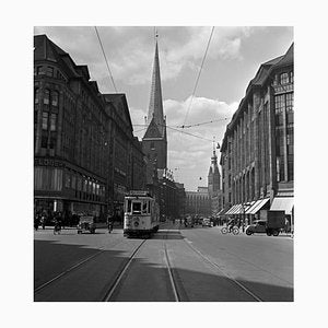 Tram to Wandsbek Over Mönckebergstraße Hamburg, Germany 1938, Printed 2021-DYV-992039