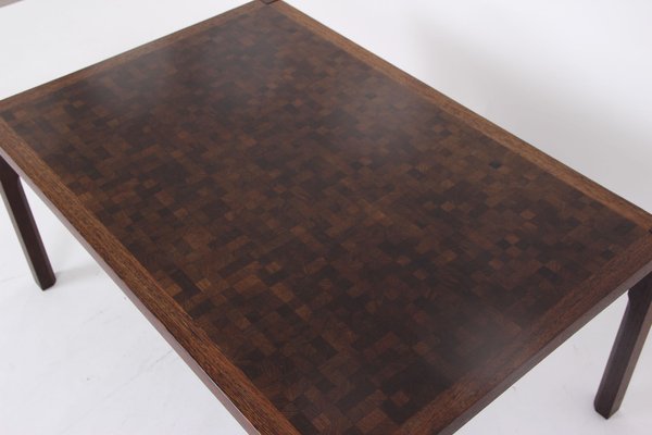 Tranekær Coffee Table in Wenge-End-Wood Mosaic, 1970s-DQ-1723874