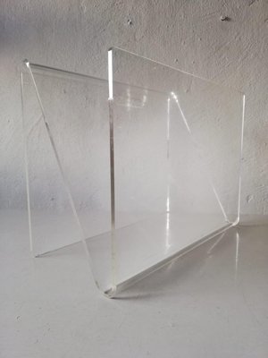 Transparent Acrylic Glass Magazine Rack, Germany, 1970s-RDS-1146565