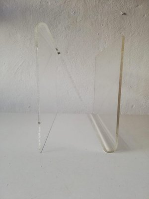 Transparent Acrylic Glass Magazine Rack, Germany, 1970s-RDS-1146565