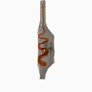 Transparent & Amber Murano Glass Wall Light, 1960-UH-1156083