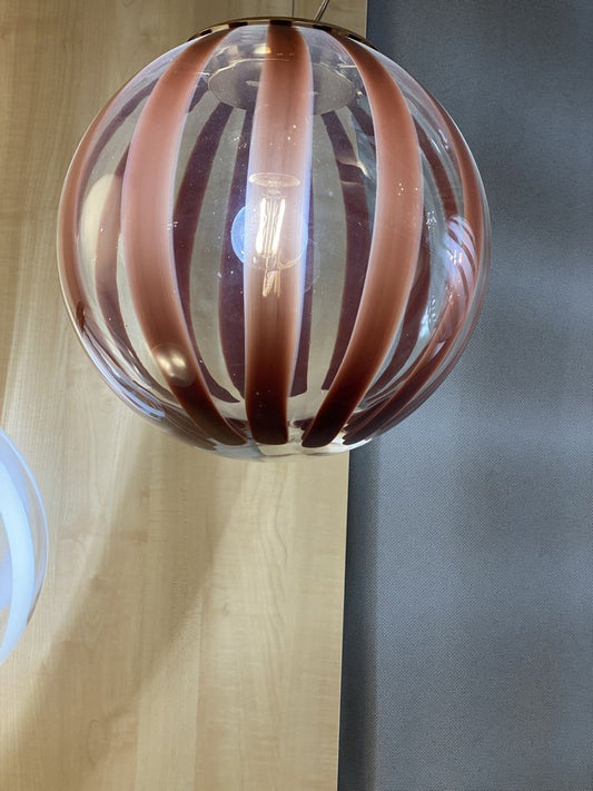 Transparent Brown Sphere Pendant in Murano Glass from Simoeng