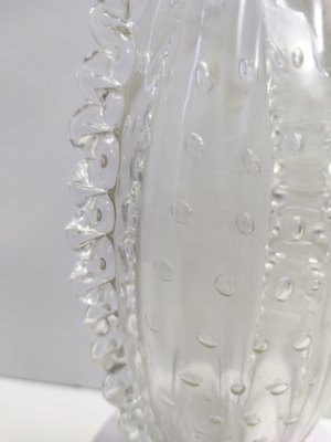 Transparent Bullicante Murano Glass Vases attributed to Ercole Barovier, 1930s, Set of 2-JPQ-1822625