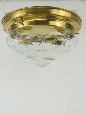 Transparent Crystal Shade Ceiling Lamp, Germany, 1930s-KDB-1338007