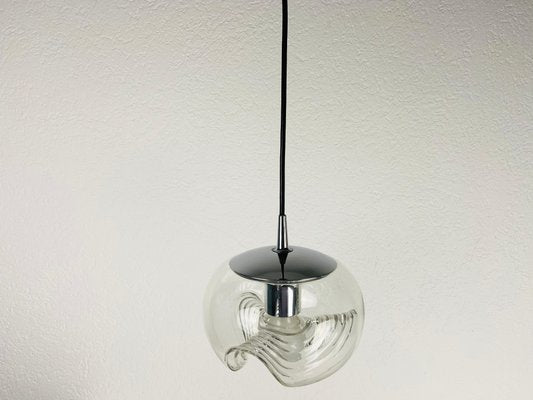 Transparent Glass Pendant Lamp by Koch & Lowy for Peill and Putzler, 1960s-PUK-865655