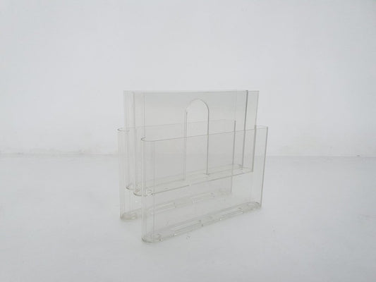 Transparent Magazine Stand attributed to Giotto Stoppino for Kartell, Italy, 1960s