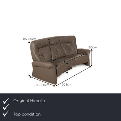 Trapez Leather Three-Seater Sofa from Himolla-RQW-2016716