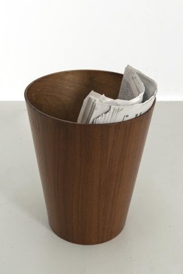 Trash Can in Teak Wood Veneer-OKG-1707039