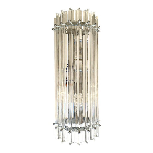 Trasparent Triedro Murano Glass Wall Sconce by Simoeng