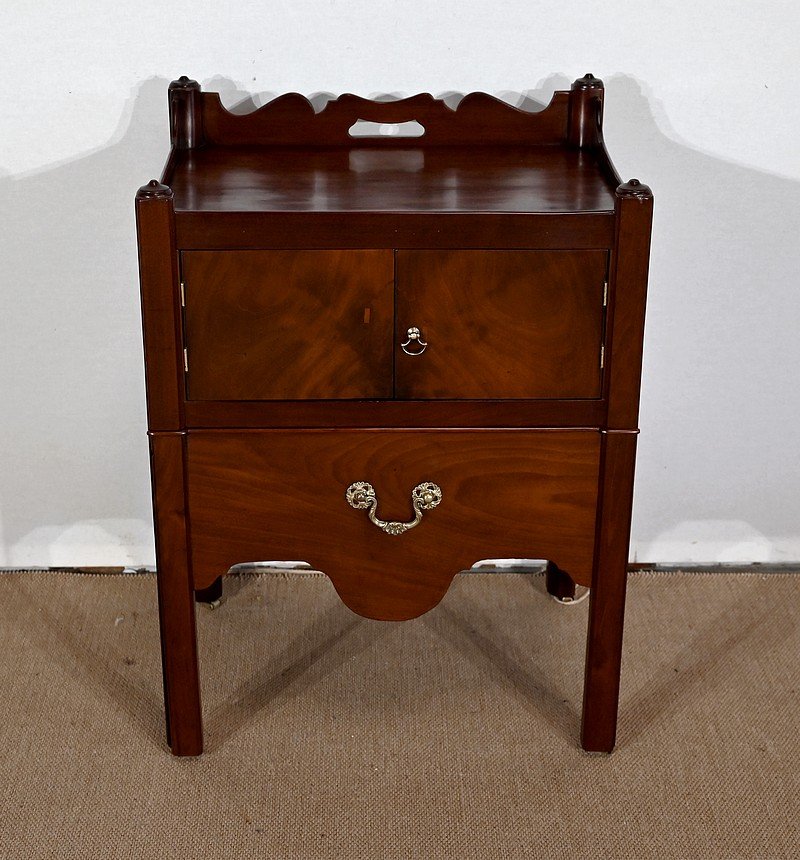 Travel Cabinet in Solid Mahogany, Late 18th Century