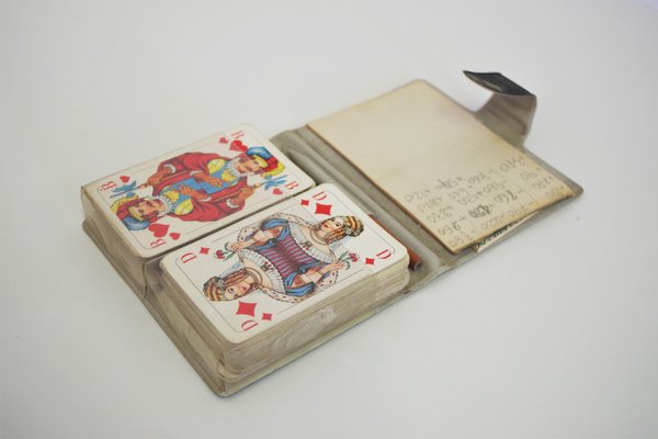 Travel Notepad with Playing Cards from Schmids Munchen Spielkarten, 1960s-KNM-935229