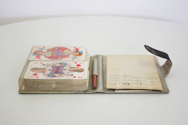 Travel Notepad with Playing Cards from Schmids Munchen Spielkarten, 1960s-KNM-935229