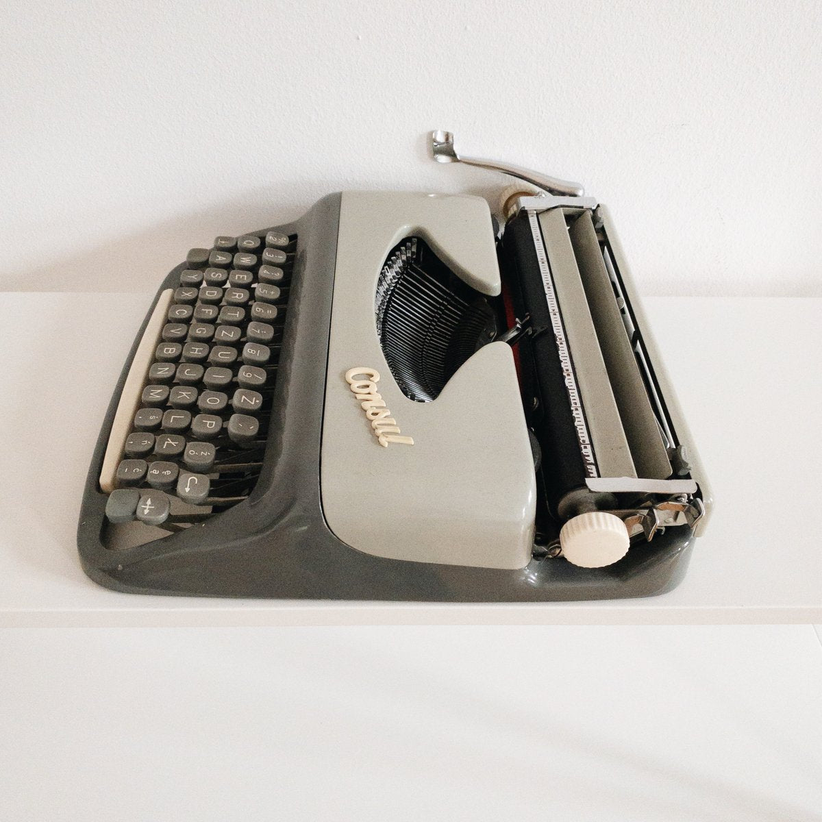 Travel Qwertz Typewriter from Consul, Czechoslovakia, 1960s