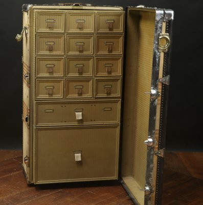 Travel Wardrobe with Storage Drawers, 1920s-EMZ-1760841