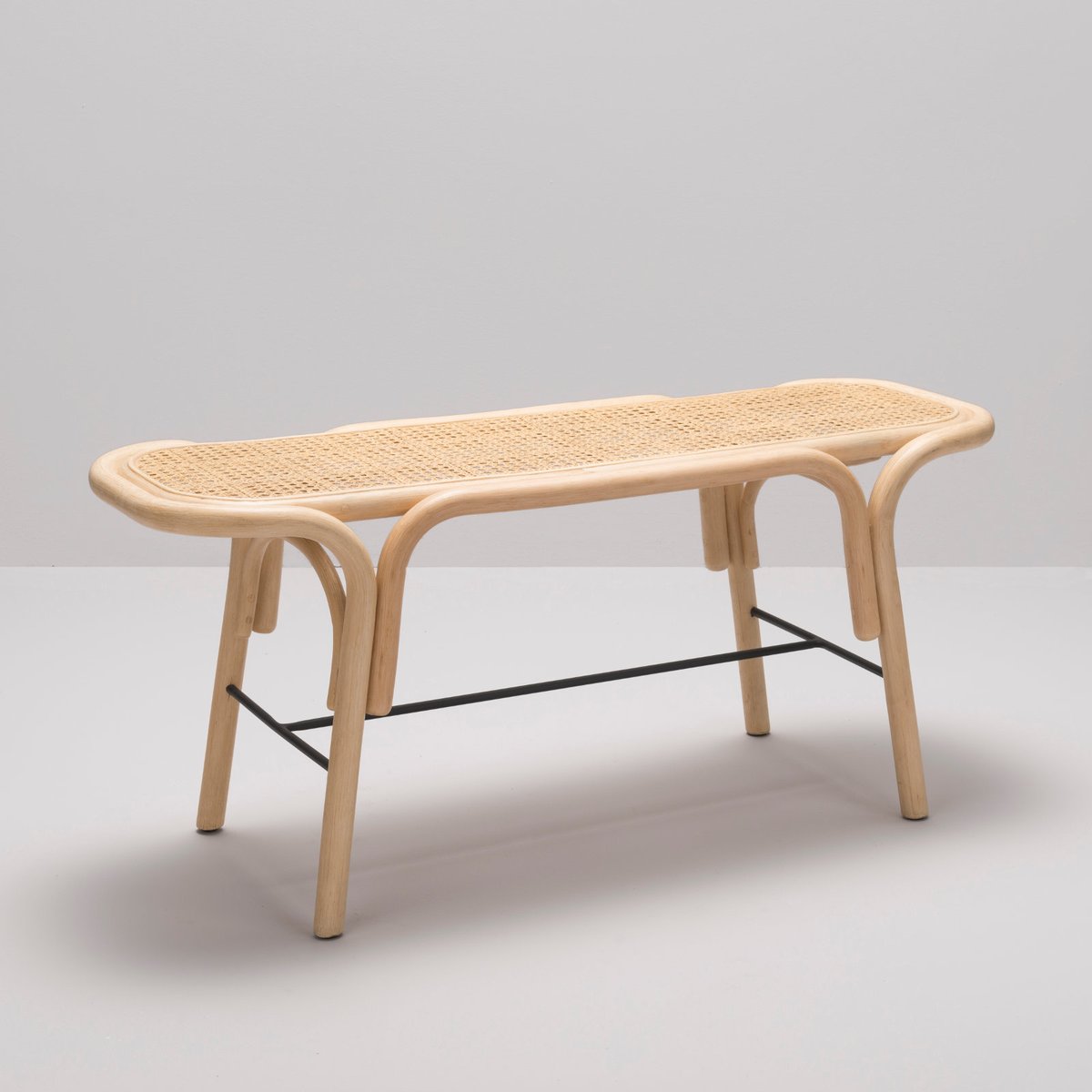 Traverse Rattan Bench by AC/AL Studio for ORCHID EDITION