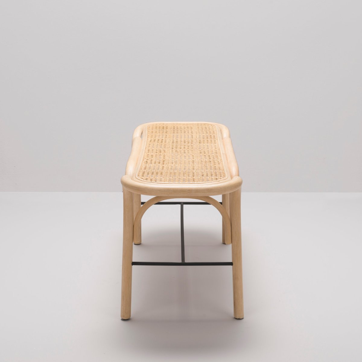 Traverse Rattan Bench by AC/AL Studio for ORCHID EDITION