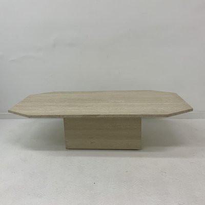 Travertin Rectangular Coffee Table, 1970s-BGP-1178643