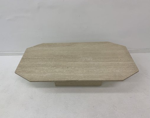 Travertin Rectangular Coffee Table, 1970s-BGP-1178643