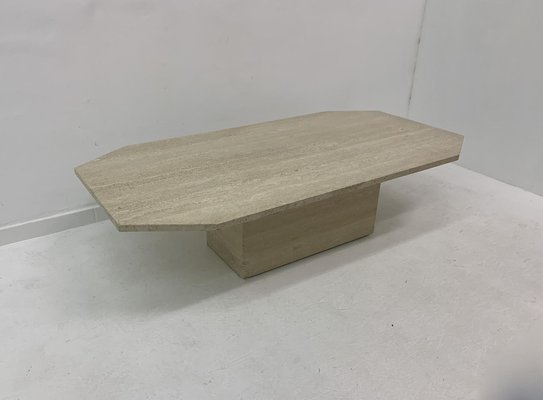 Travertin Rectangular Coffee Table, 1970s-BGP-1178643