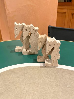 Travertine Animal Figurines by Fratelli Mannelli, Italy, 1970s, Set of 52-LYQ-1321728