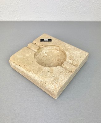 Travertine Ashtray Lighter & Box Tobacco Set by Cerri Nestore, Italy, 1970s, Set of 3-LYQ-1171568