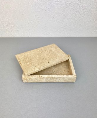 Travertine Ashtray Lighter & Box Tobacco Set by Cerri Nestore, Italy, 1970s, Set of 3-LYQ-1171568