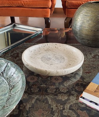 Travertine Bowl by Cerri Nestore, Italy, 1970s-TXN-1786805